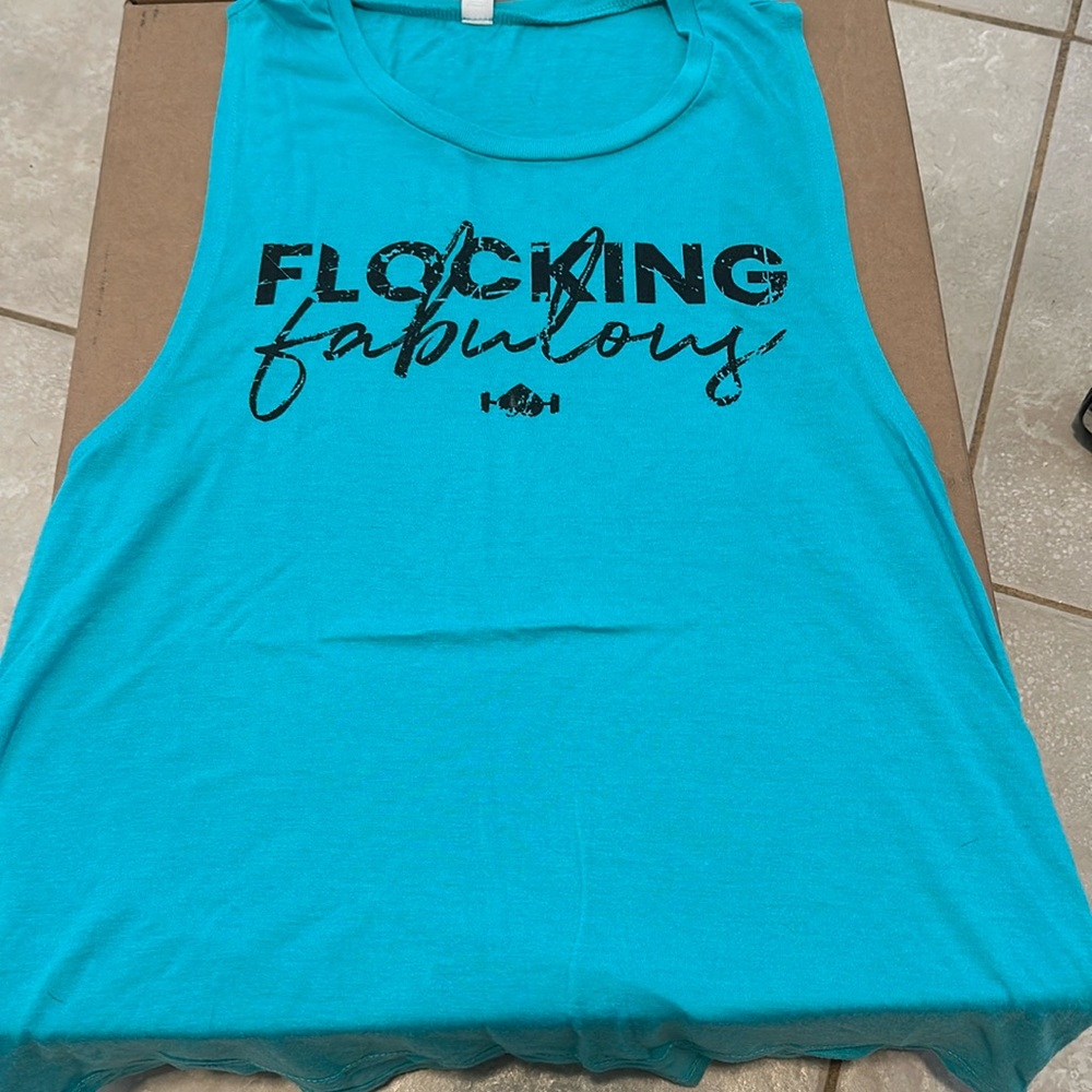 Teal muscle tank